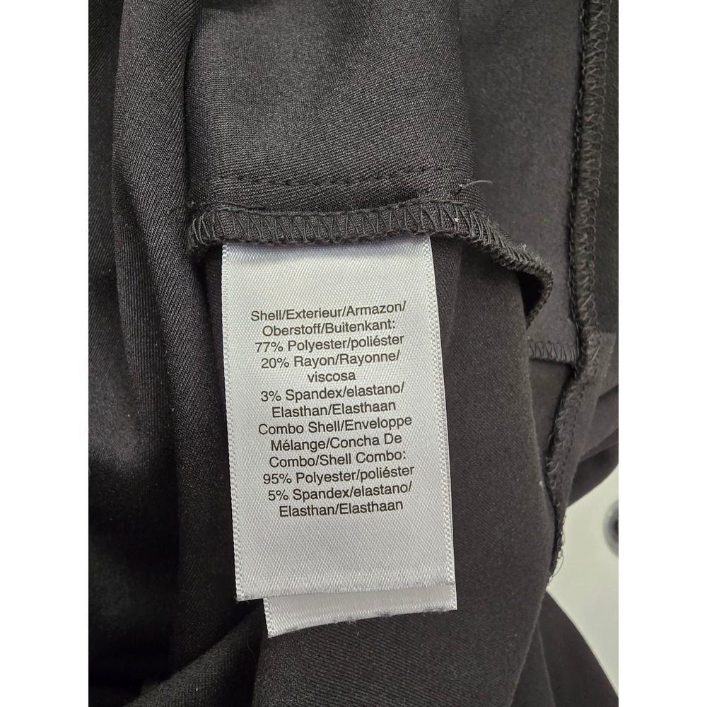 DKNY Black Zip Front Dress 16 Quiet Luxury Modern Minimalist Power Dressing City - Picture 10 of 11